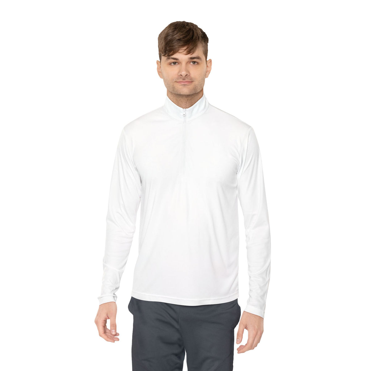 Quarter-Zip Pullover - “The Overthinker” Back Graphic (Thinking Too Much Since Always)