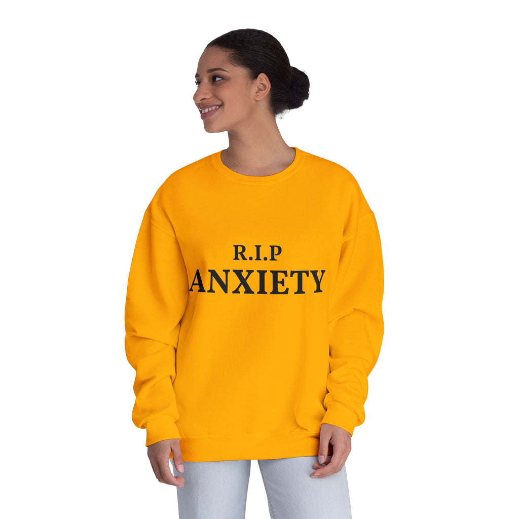 R.I.P. Anxiety Crewneck Sweatshirt - Minimal Mental Health Comfort Pullover