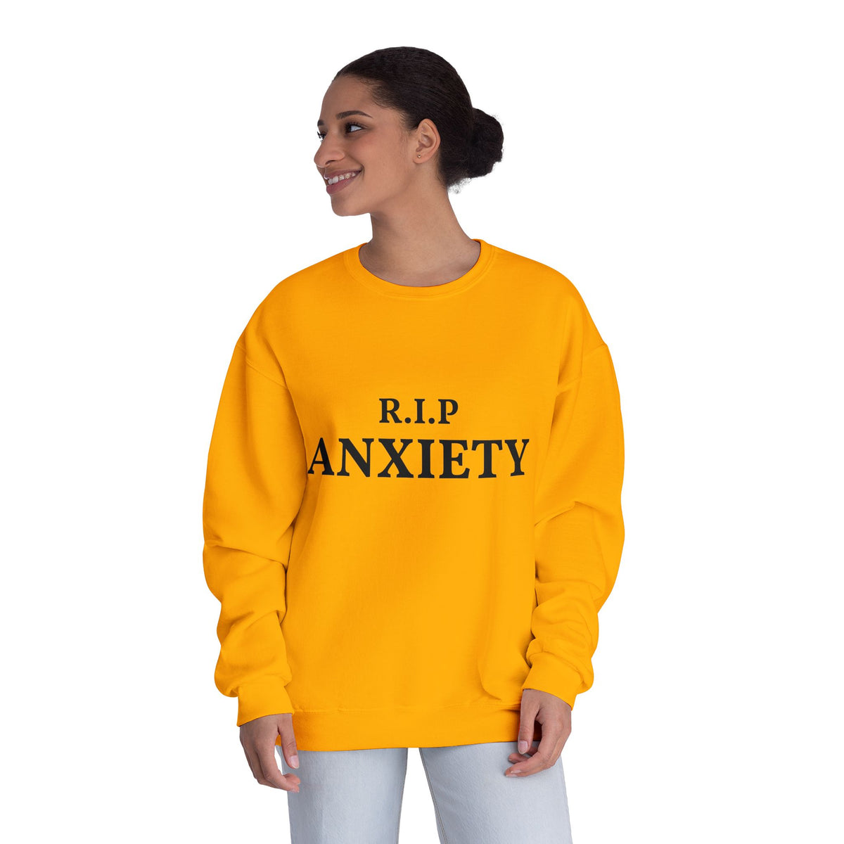 R.I.P. Anxiety Crewneck Sweatshirt - Minimal Mental Health Comfort Pullover