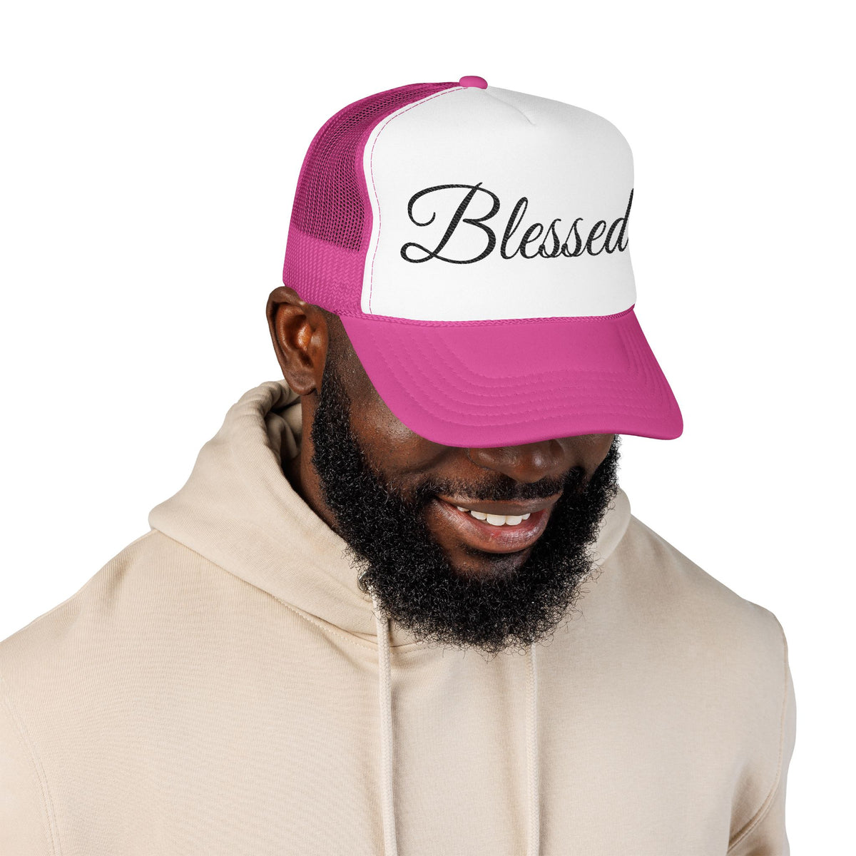 Blessed Trucker Hat - Script Foam Cap