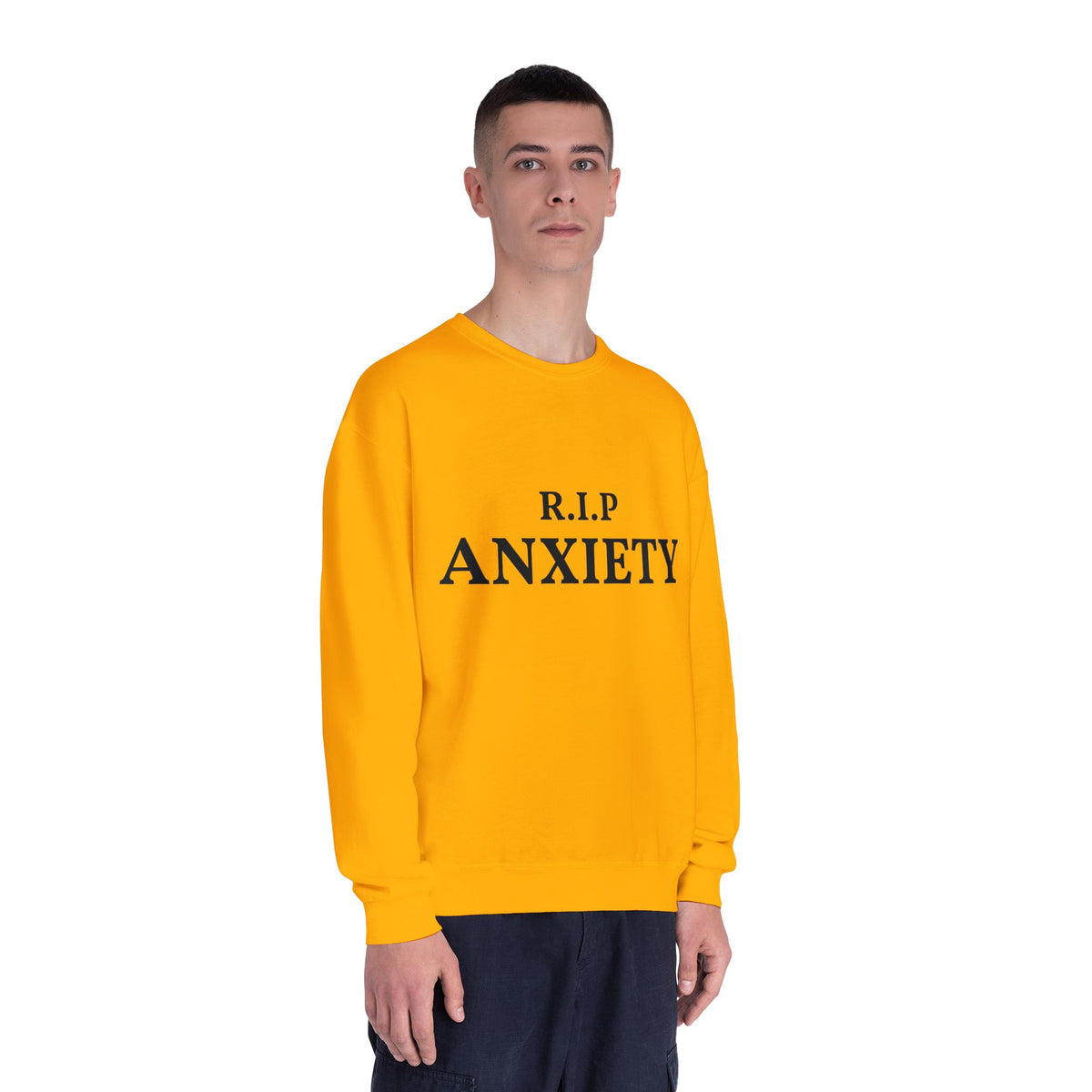 R.I.P. Anxiety Crewneck Sweatshirt - Minimal Mental Health Comfort Pullover