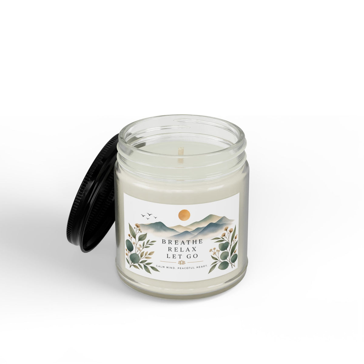 Soy Candle - "Breathe Relax Let Go" Aromatherapy Candle (4oz & 9oz)