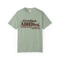 T-Shirt - "Certified ADHDiva: dramatic & distracted" Retro Graphic Tee