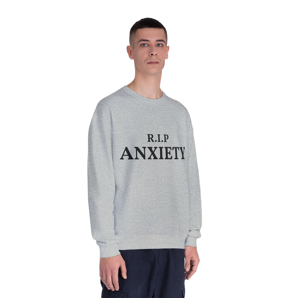 R.I.P. Anxiety Crewneck Sweatshirt - Minimal Mental Health Comfort Pullover