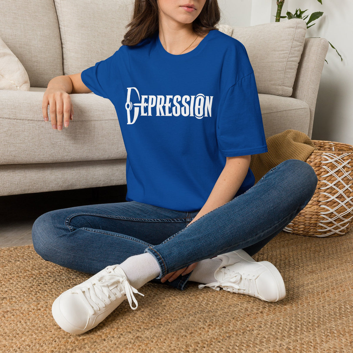 Depression Awareness T-Shirt - Stylized Keyhole Typography