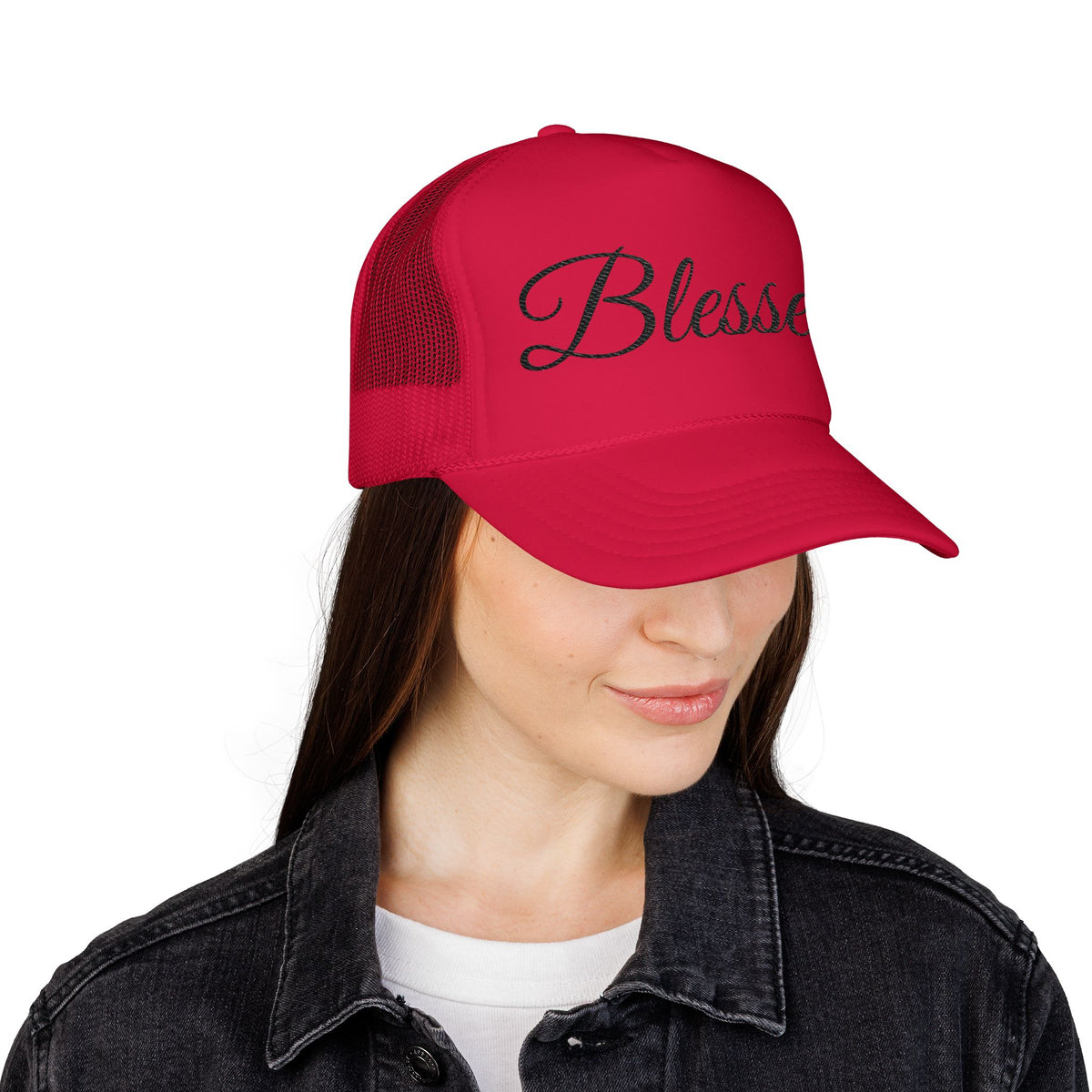 Blessed Trucker Hat - Script Foam Cap