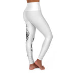 High-Waisted Yoga Leggings - 'Keep Going' Motivational Script