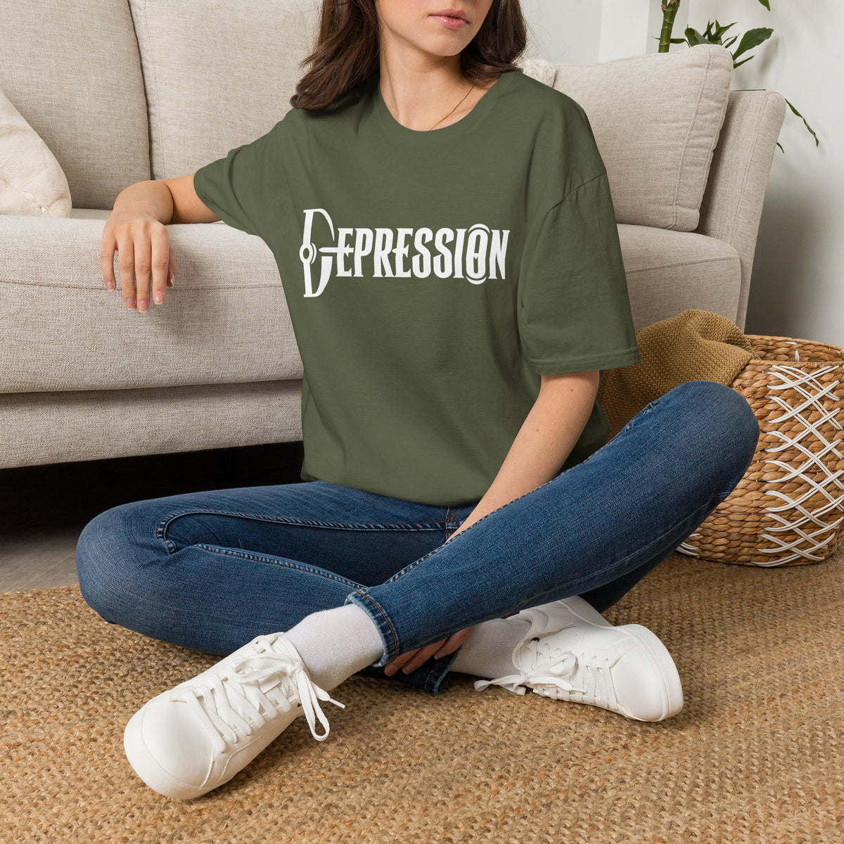 Depression Awareness T-Shirt - Stylized Keyhole Typography