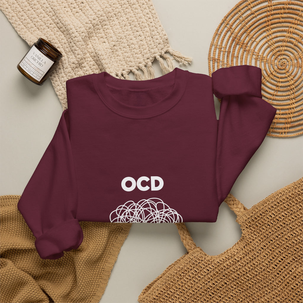 OCD Awareness Crewneck Sweatshirt - "A daily battle with my brain" Comfort Pullover