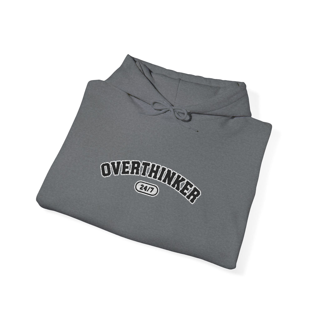 Overthinker Hoodie - Minimal Text Graphic Pullover