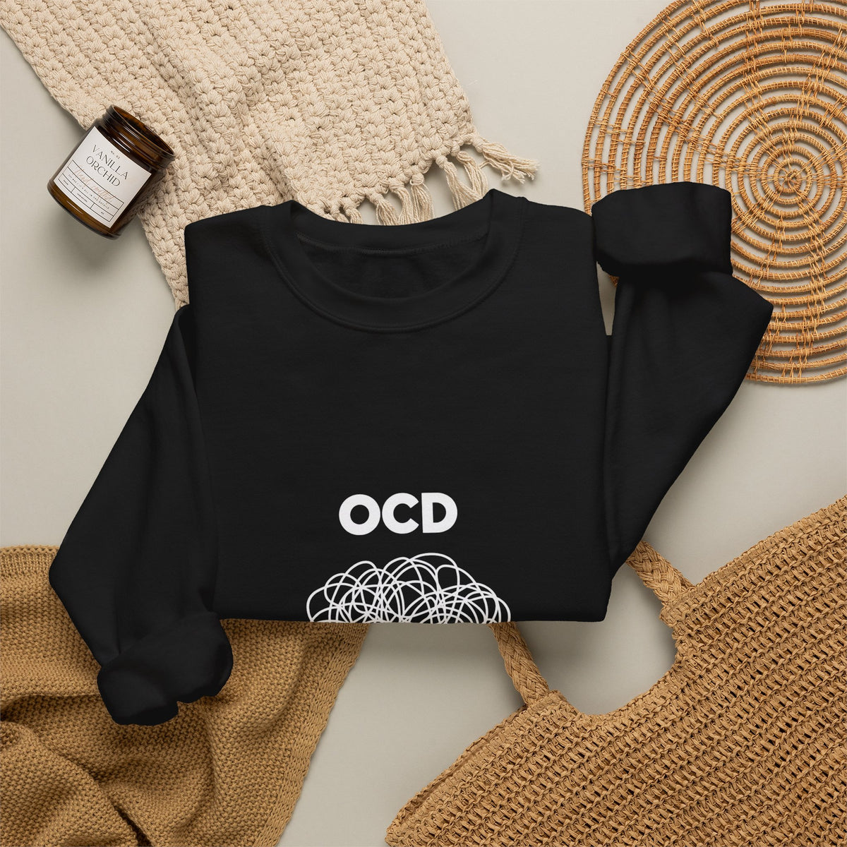 OCD Awareness Crewneck Sweatshirt - "A daily battle with my brain" Comfort Pullover