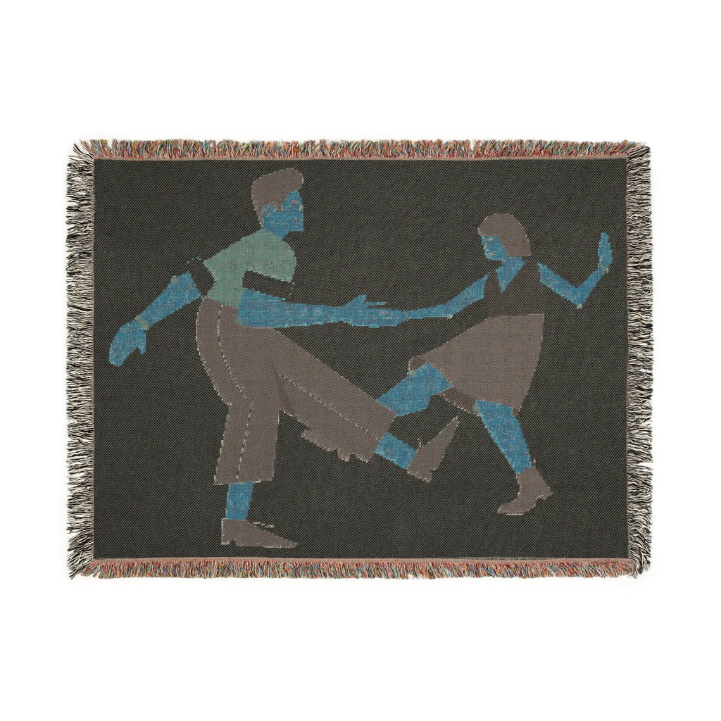 Woven Blanket - Retro Swing Dance Couple Throw Blanket