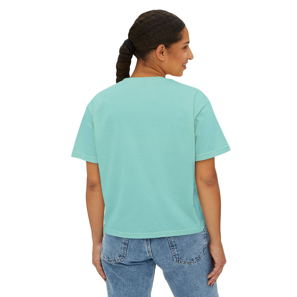 Boxy Tee - "my neck, my back / my anxiety attacks" Minimalist Anxiety Awareness Crop Top